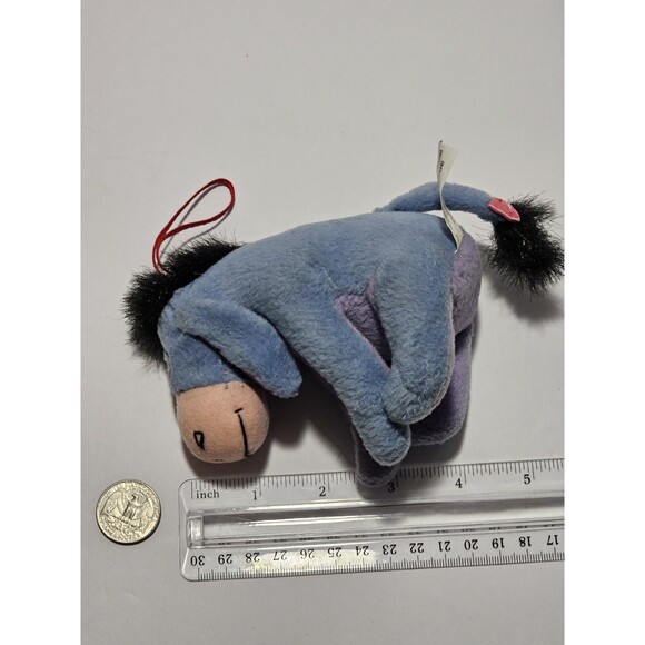 Eeyore Disney Christmas Ornament Plush Small Pooh Character Vintage Avon 1998 - Picture 2 of 4